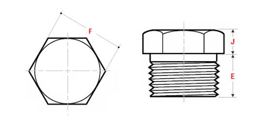 Hex Plug Dimensions